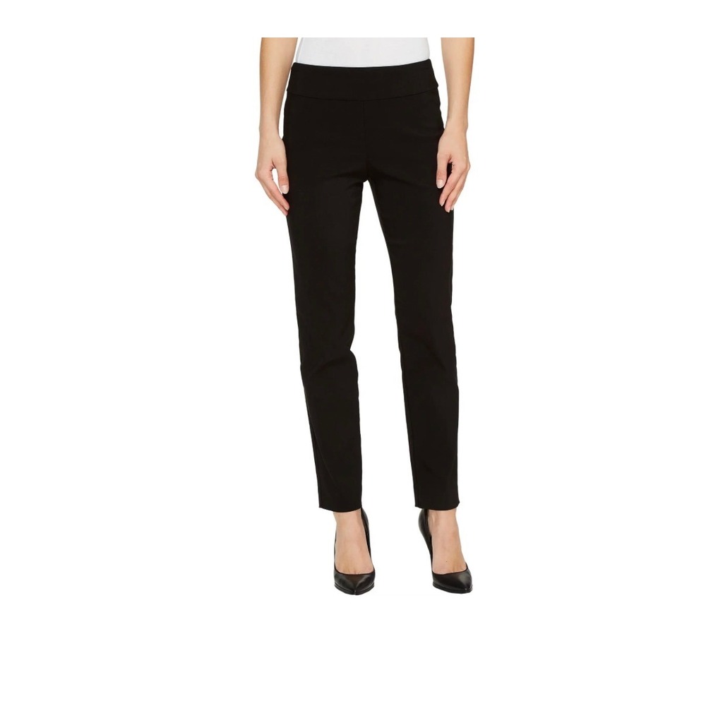 Krazy Larry‎ Womens Black Pull On Ankle Pants Slim Stretch Bengaline Size 6